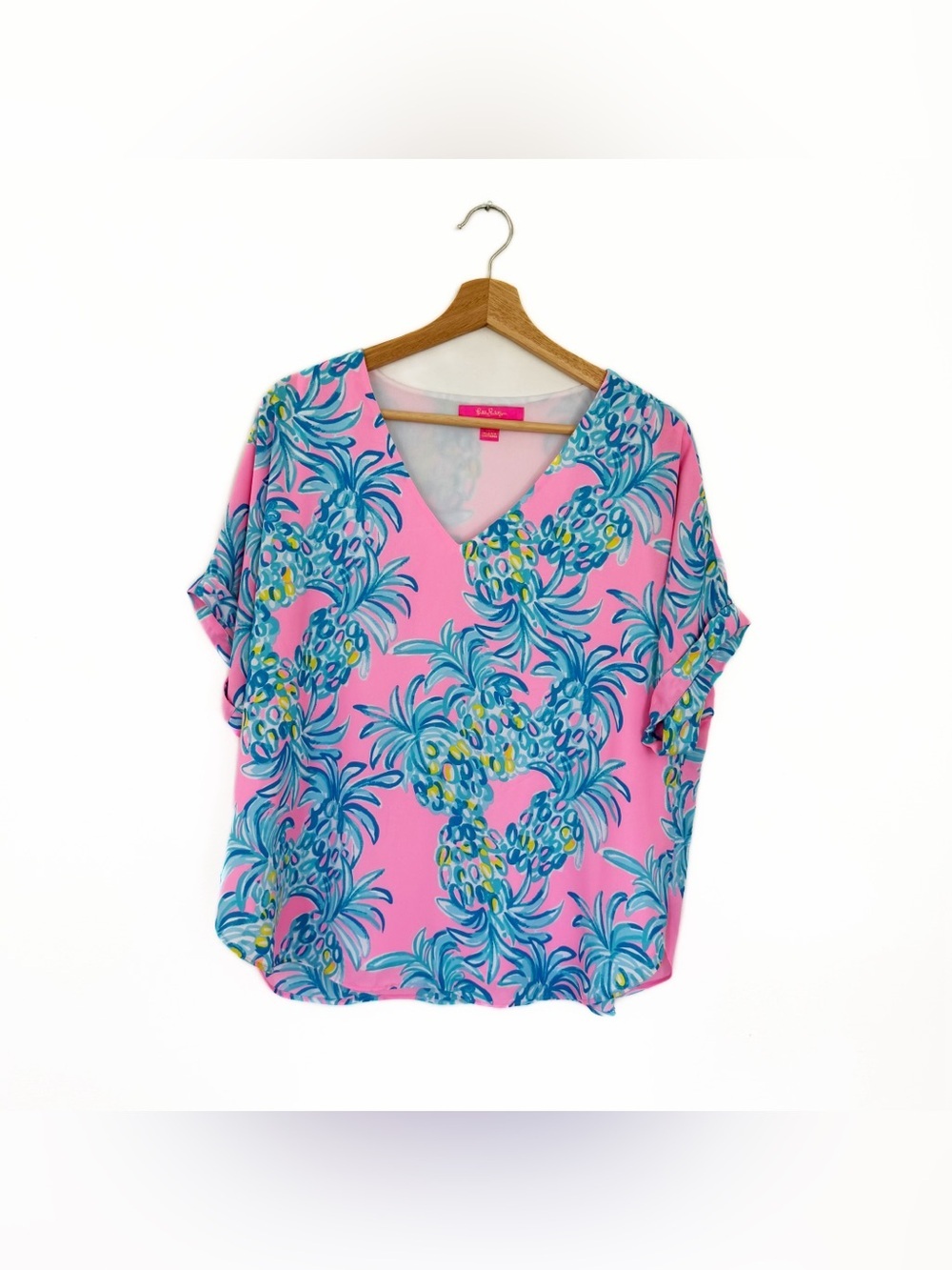 Lilly Pulitzer Shirt Womens Small Pelican Pink Beat The Heat Casden